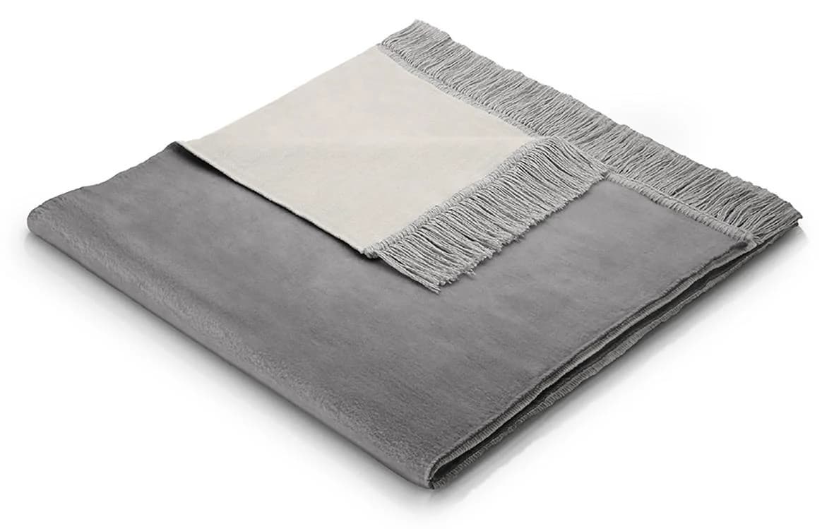 Biederlack Sofaläufer Grau Silber 100x200 cm