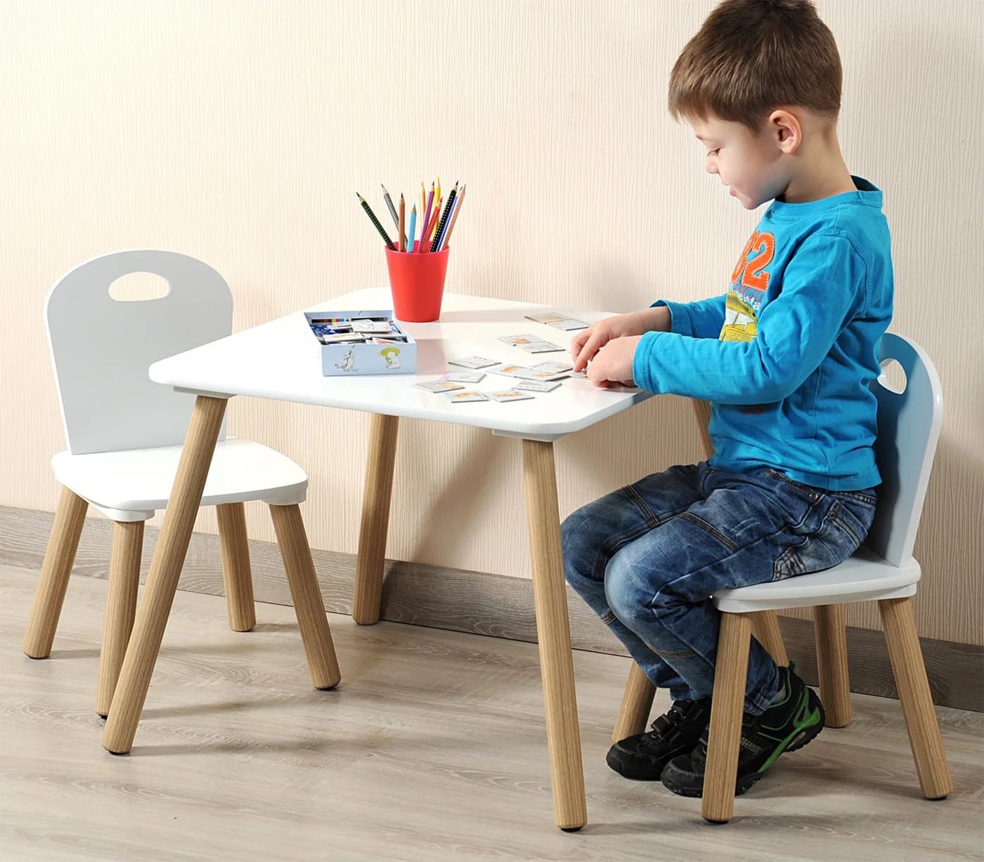 Kesper Kindertisch Set inkl. 2 Stühle Weiß - Bild 3