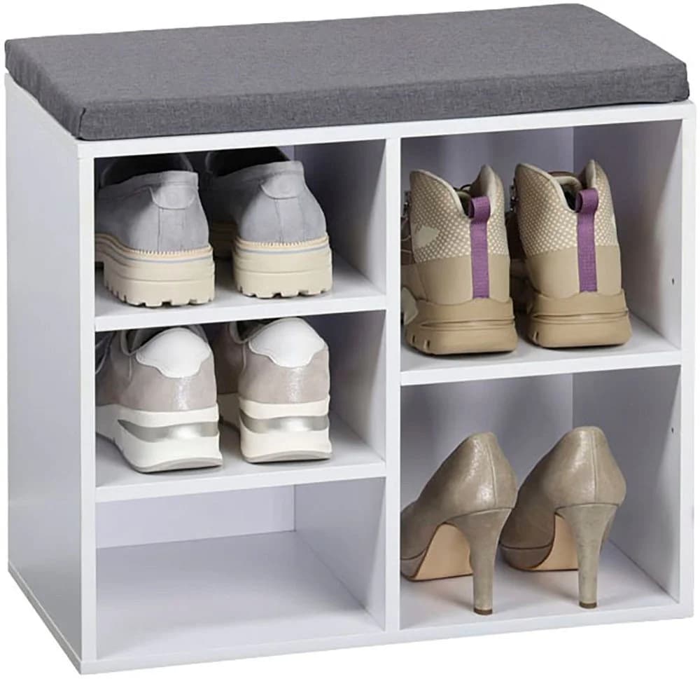 Kesper Schuhschrank mit Sitzkissen Weiß - Bild 3
