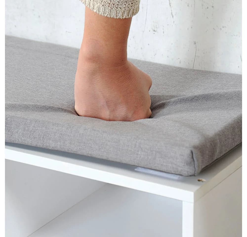 Kesper Schuhschrank mit Sitzkissen Weiß - Bild 4
