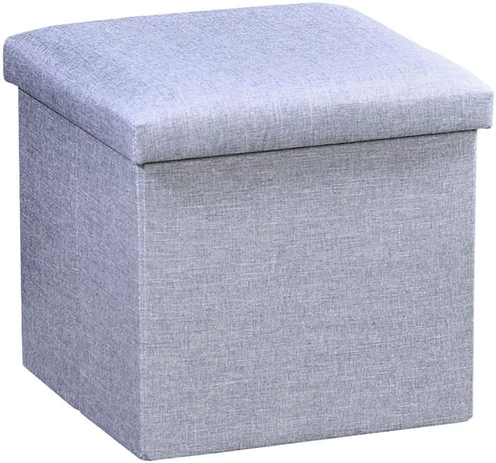 KESPER Sitzhocker Box Grau mit Stauraum und gepolsterter Sitzfläche - Bild 2