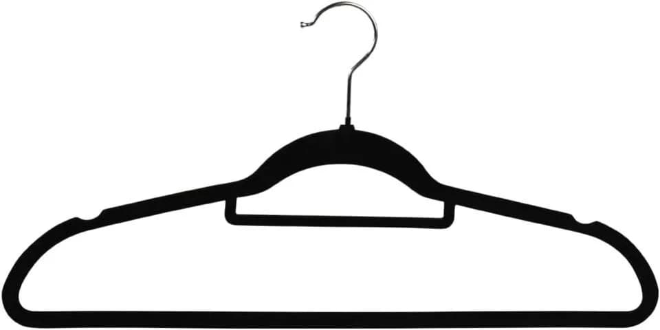 KESPER® Kleiderbügel Set 25-tlg. Schwarz mit Beflockung - Bild 2