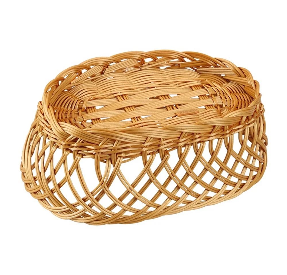 Kesper Brotkorb Oval Kunststoffgeflecht Braun 31 cm