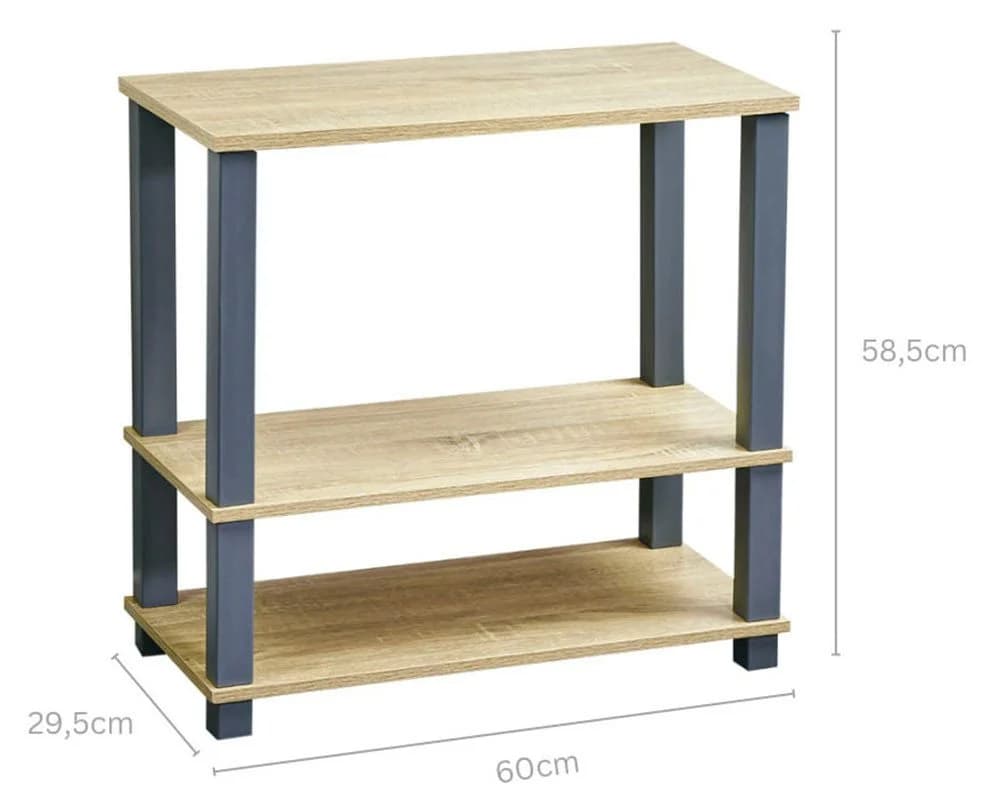 KESPER Ablageregal 3 Ebenen Grau/Eichedekor Holzwerkstoff - Bild 5