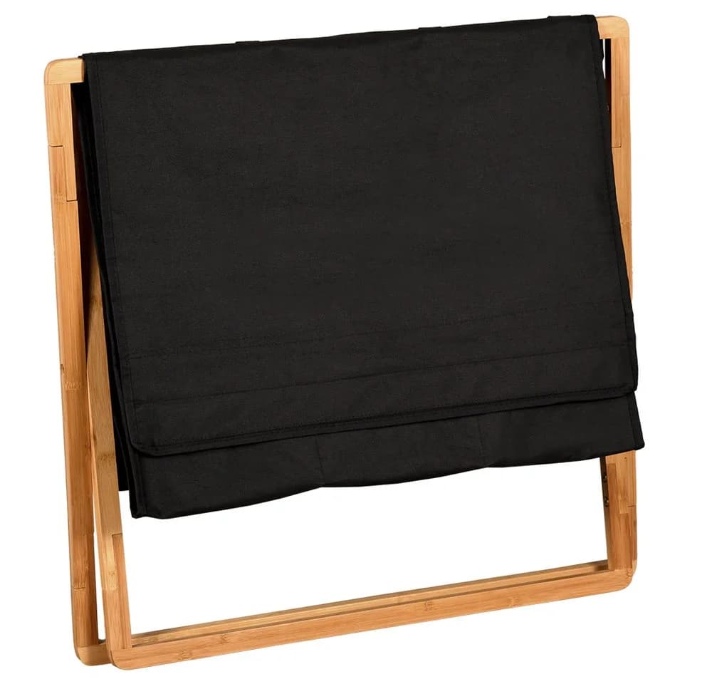 KESPER Wäschesammler Bambus FSC Schwarz Braun 3 Fächer - Bild 3