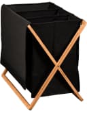 KESPER Wäschesammler Bambus FSC Schwarz Braun 3 Fächer Bild 4