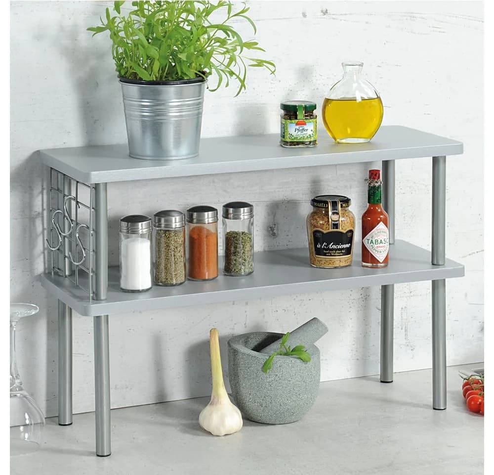 KESPER® Küchenregal 2 Ebenen Grau Holzwerkstoff - Bild 3