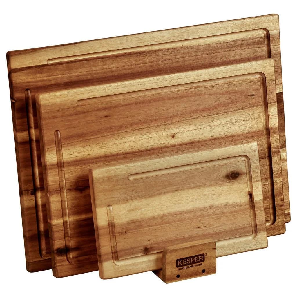 Kesper Schneidebrett-Set 4-teilig Akazie Braun FSC 100%