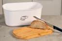 KESPER Brotkasten Weiß mit Bambus-Schneidebrett Bild 1