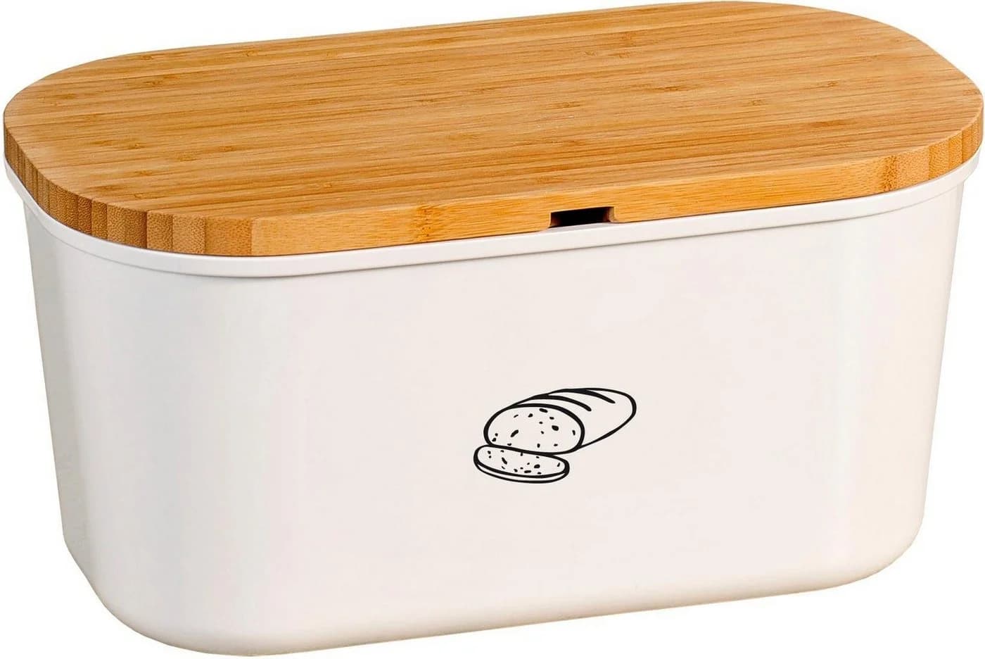 KESPER Brotkasten Weiß mit Bambus-Schneidebrett - Bild 2
