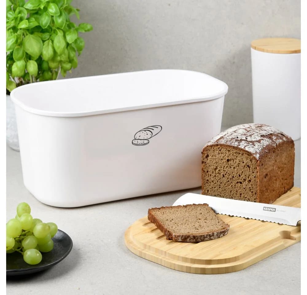 KESPER Brotkasten Weiß mit Bambus-Schneidebrett - Bild 3