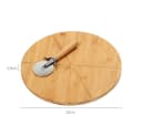 Pizzaschneidebrett Kesper Bambus mit Pizzaschneider Bild 3
