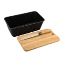 KESPER Brotkasten mit Messer Schwarz Natur Bild 1