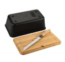 KESPER Brotkasten mit Messer Schwarz Natur Bild 3