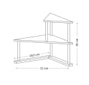 KESPER® Eckregal Küchen-Eck-Regal Bambus FSC 2 Ebenen Bild 3