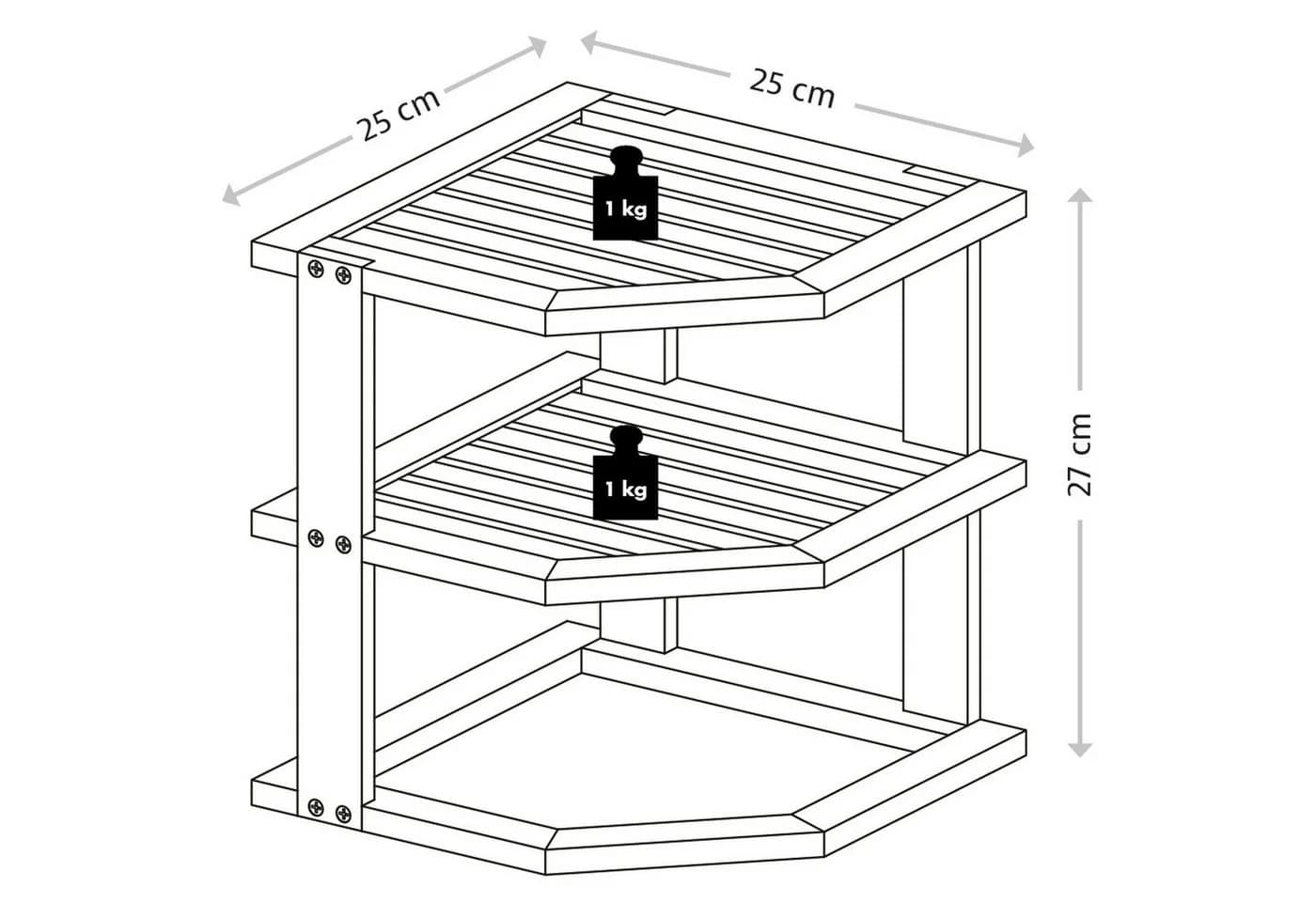 KESPER® Bambus Regal 2-stufig Weiß Modern - Bild 5