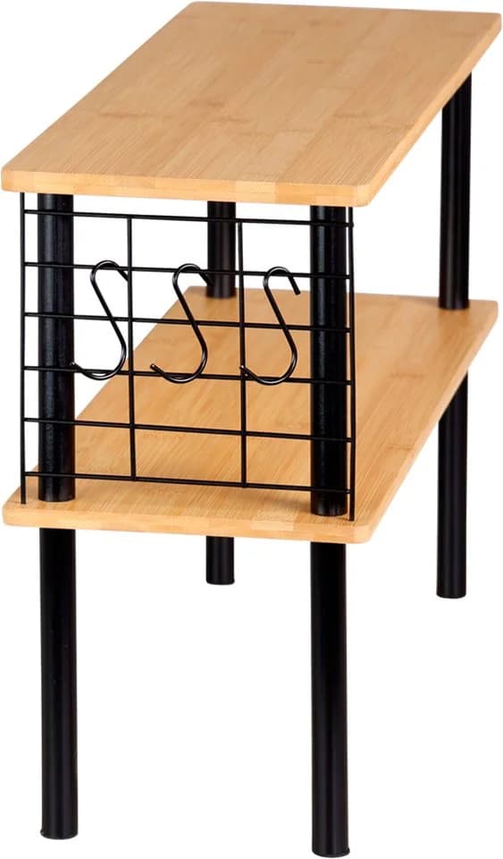 KESPER® Küchenregal Weiß mit Drahtgitter-Haken - Bild 4