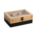 Kesper Teebox Aufbewahrungsbox mit 6 Fächern Bambus FSC Schwarz Bild 1