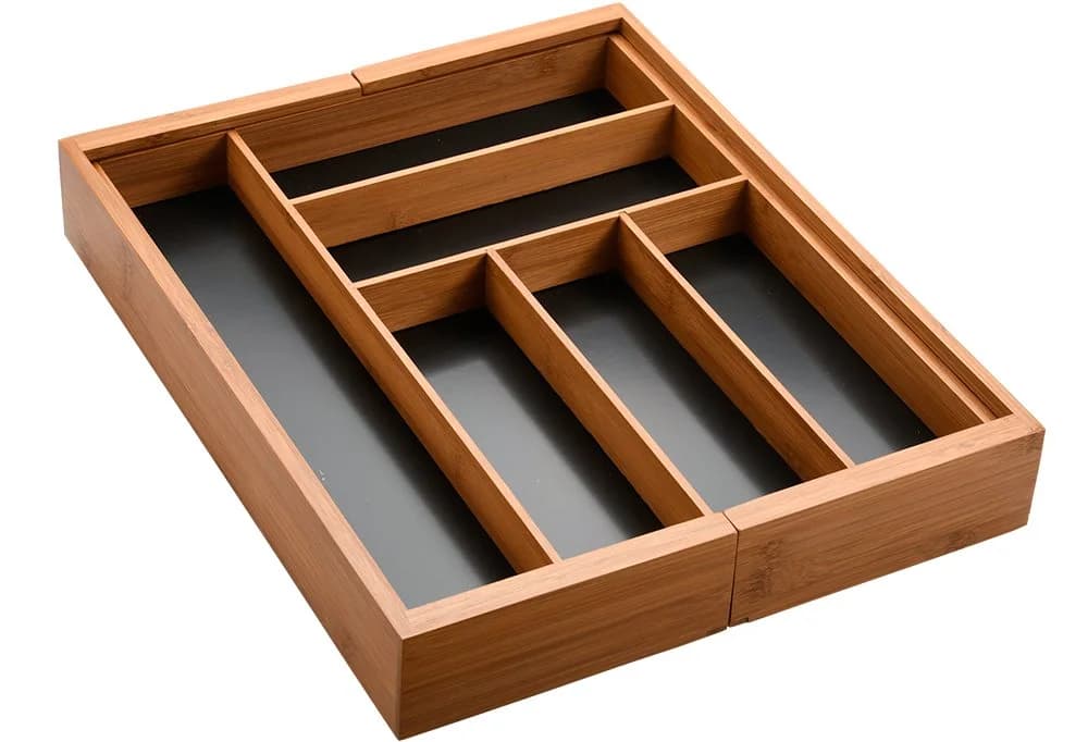 KESPER® Variabler Besteckkasten Bambus Zweiseitig Ausziehbar - Bild 2