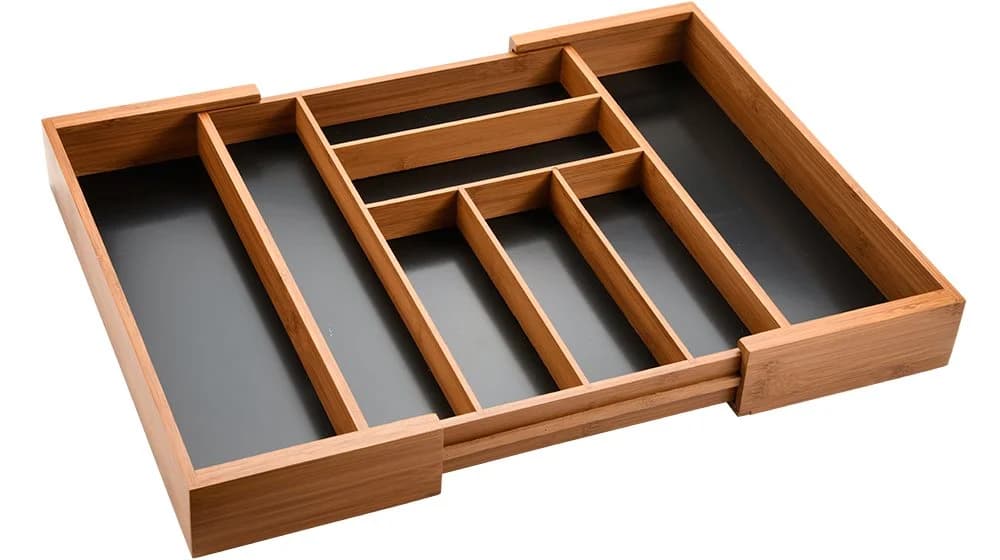 KESPER® Variabler Besteckkasten Bambus Zweiseitig Ausziehbar - Bild 3
