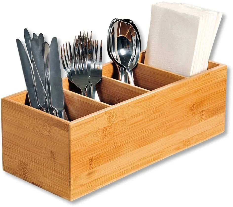 KESPER Besteckkasten Bambus 4 Fächer Natur Organizer - Bild 3