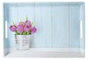Kesper Serviertablett Tulpen Melamin Kaffee-Design Bild 2