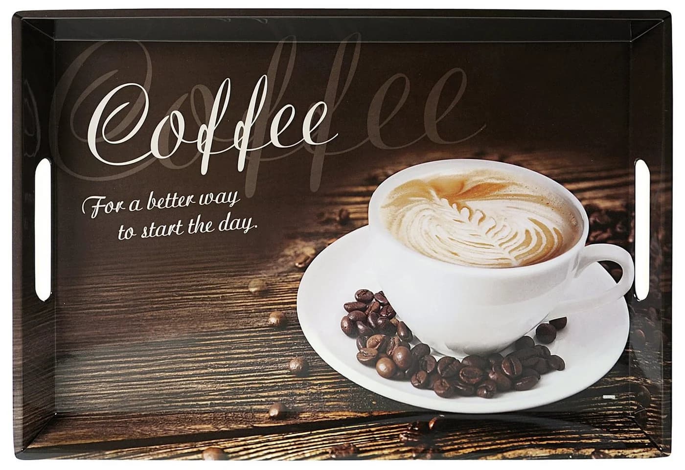 KESPER Serviertablett Melamin Coffee Motiv Braun - Bild 2