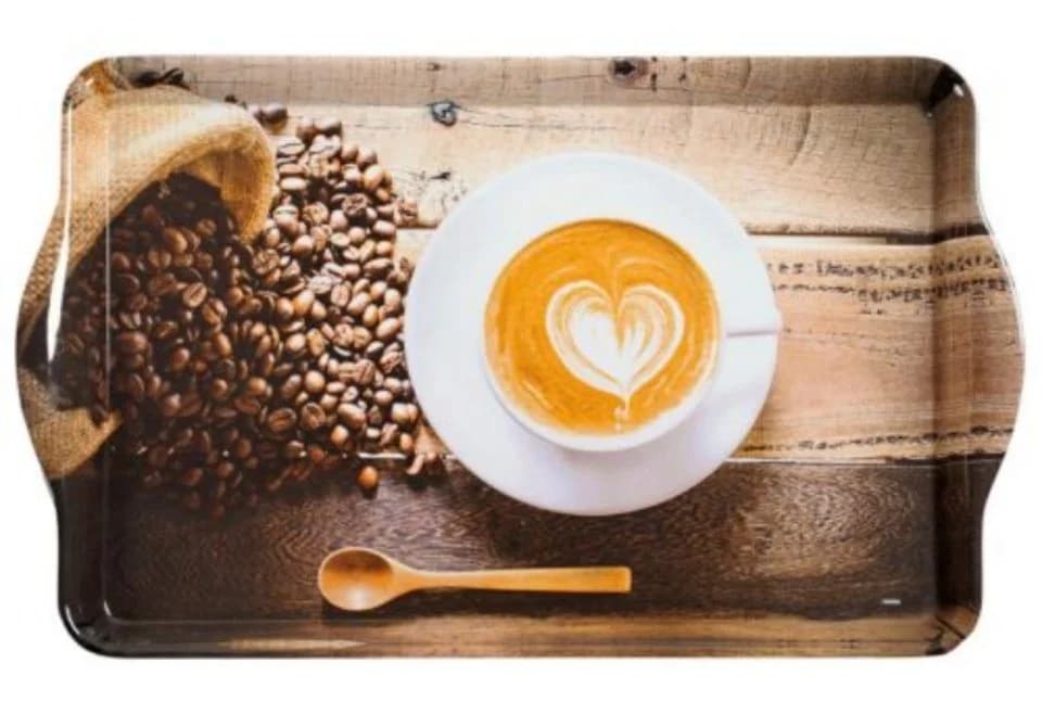 KESPER® Serviertablett Coffee Cup Motiv Melamin Mehrfarbig