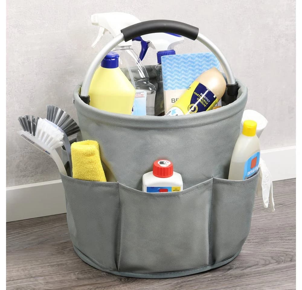 KESPER Aufbewahrungskorb Universal Reinigungs-Caddy Grau mit Tragegriff