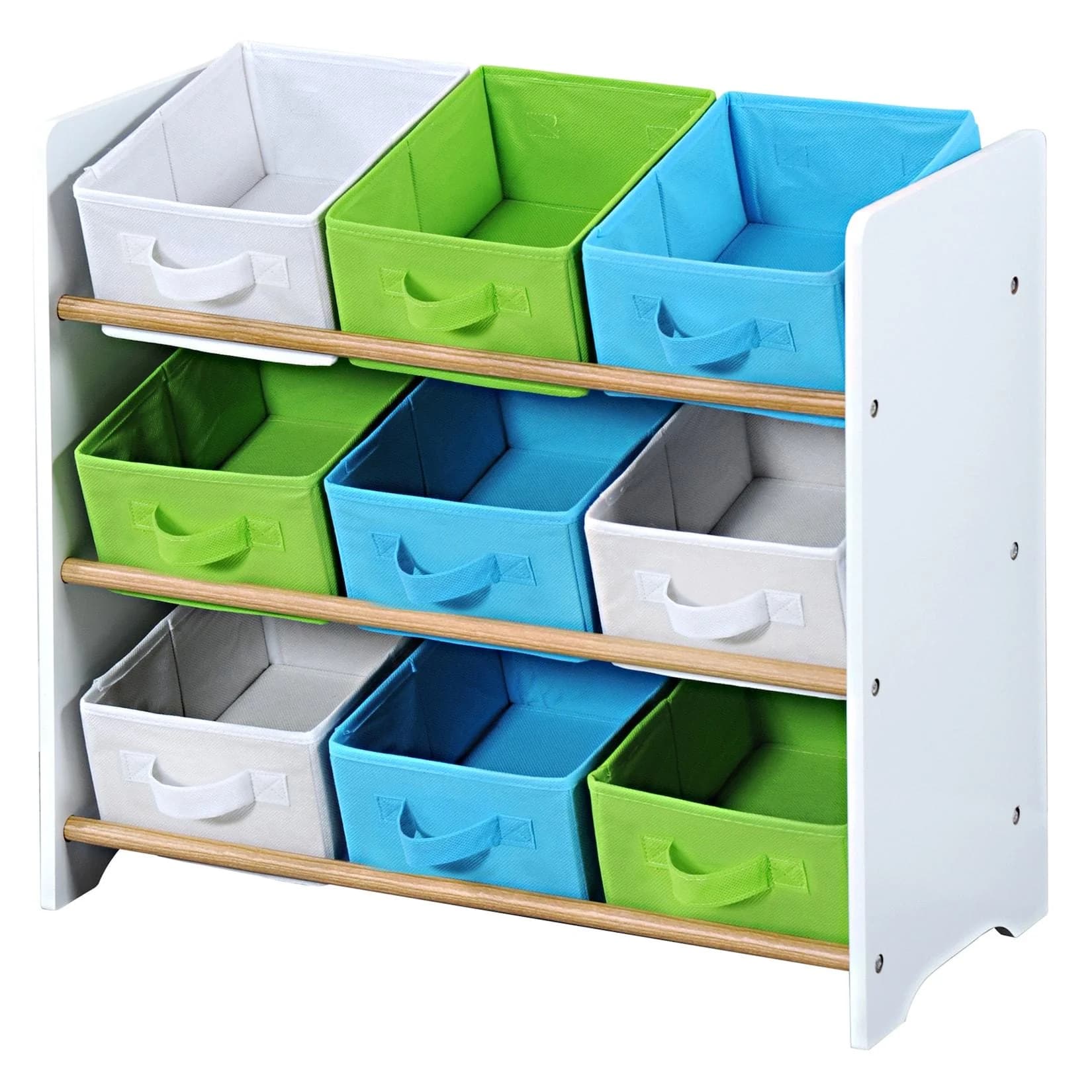 Kesper Kinder-Aufbewahrungsregal Weiß-Grün-Blau FSC