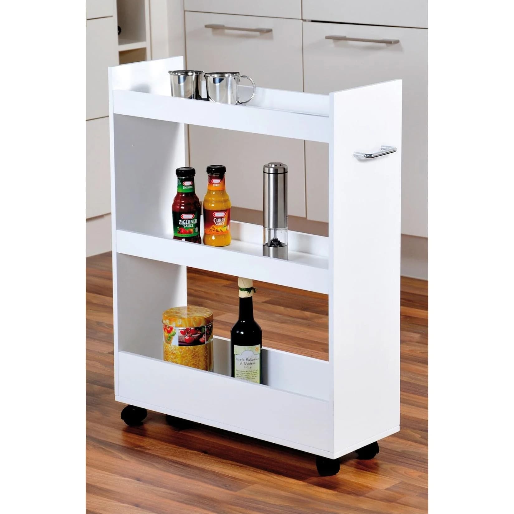 KESPER® Küchenwagen Nischenregal Weiß FSC Zertifiziert