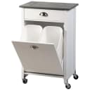 KESPER® Küchenwagen Rollwagen inkl. Abfalleimer, weiß/grau, FSC Bild 1