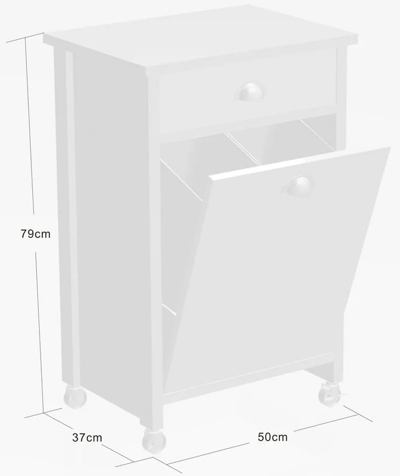 KESPER Küchenwagen mit Mülltrennsystem und Rollen - Bild 4