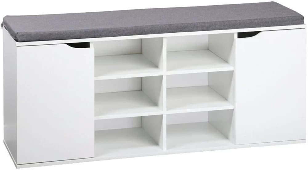 Kesper Schuhschrank mit Sitzkissen und Türen Weiß - Bild 2