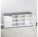 Kesper Schuhschrank mit Sitzkissen und Türen Weiß Bild 5