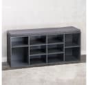 Kesper Schuhschrank mit Sitzkissen Grau - 10er Schuhstauraum Bild 2
