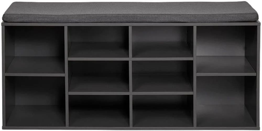 Kesper Schuhschrank mit Sitzkissen Grau - 10er Schuhstauraum - Bild 4