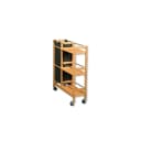 KESPER Nischenwagen mit Flaschensammler Bambus Braun Rollwagen Bild 1