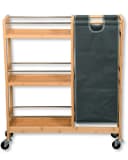 KESPER Nischenwagen mit Flaschensammler Bambus Braun Rollwagen Bild 3