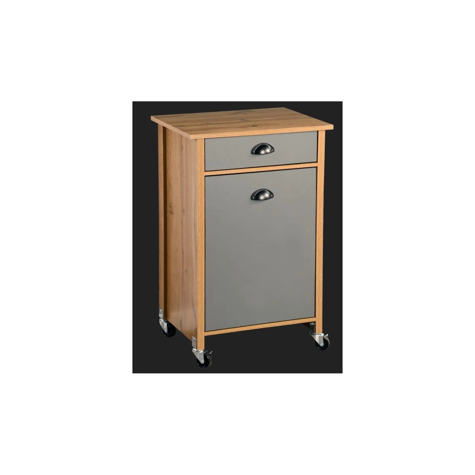KESPER® Küchenwagen Rollwagen inkl. Abfalleimer, oak, FSC