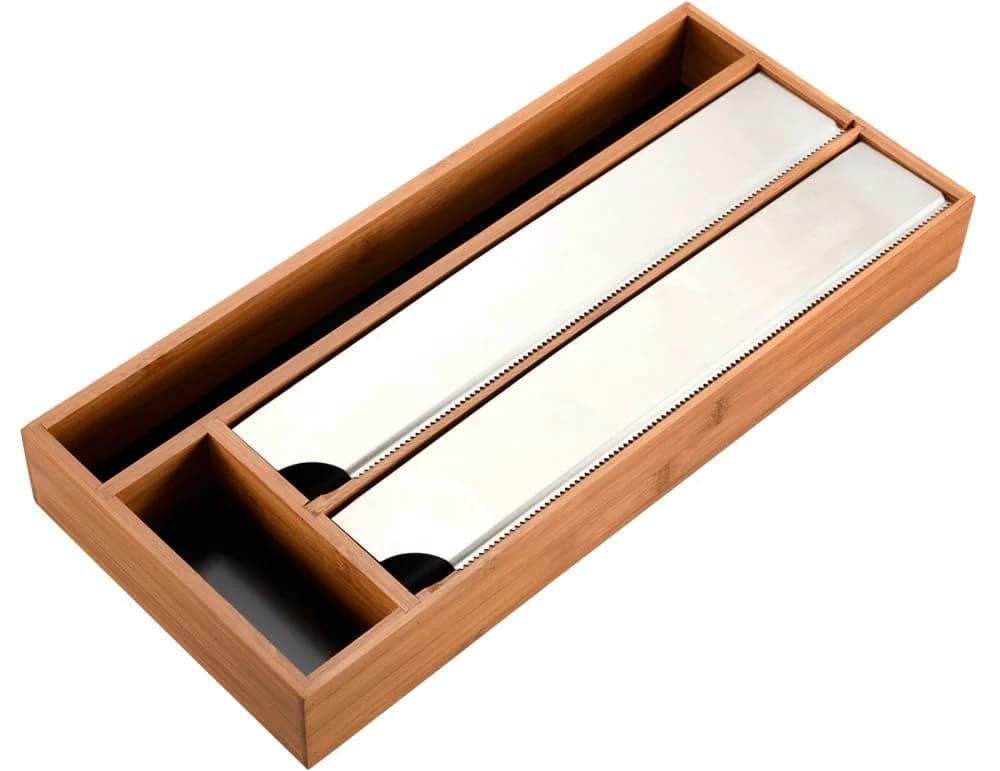 KESPER Folienspender Schubladen-Organizer Bambus Dunkelbraun - Bild 2