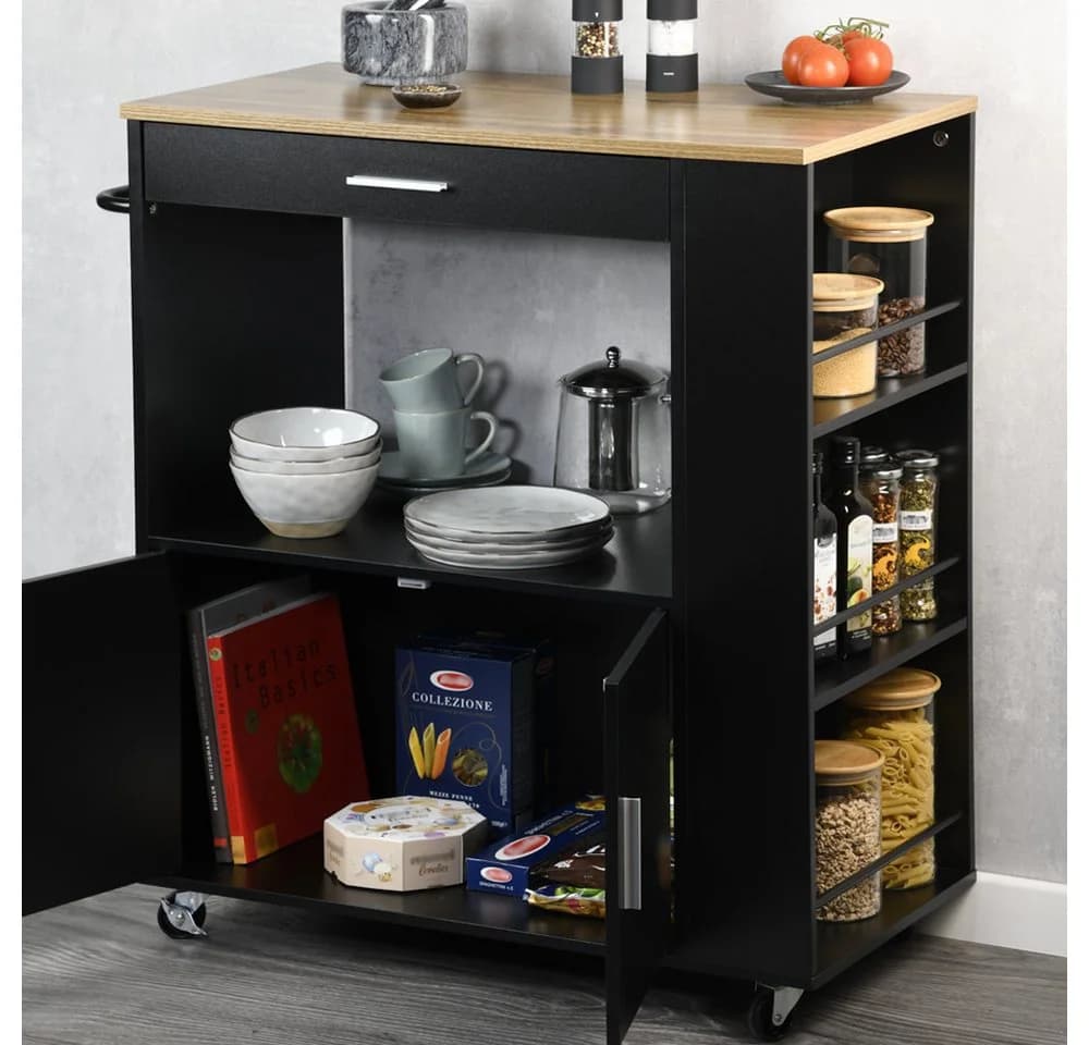 KESPER Küchenwagen Grau/Braun mit Rollen und Schubladen - Bild 4