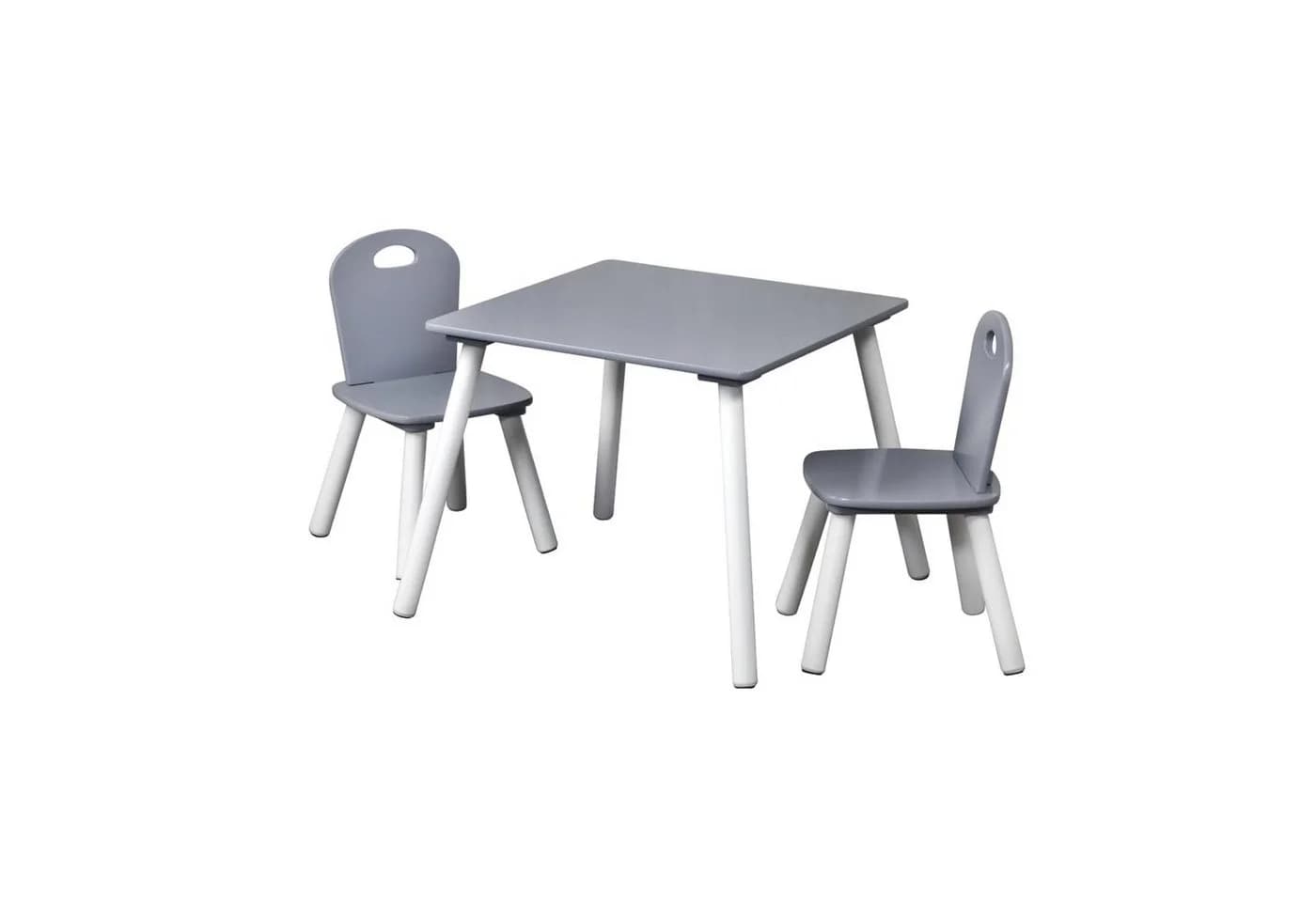 Kesper Kindertisch mit 2 Stühlen Grau - Kinder-Sitzgarnitur - Bild 3