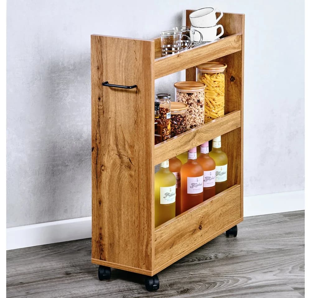 Kesper Allzweckwagen Eiche Holzwerkstoff 3 Fächer - Bild 5