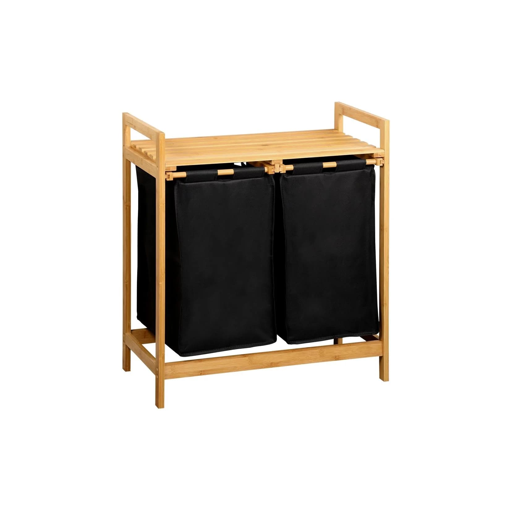 KESPER Wäschesammler Bambus FSC mit 2 Taschen