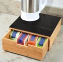 KESPER® Teebox Schubladenbox Bambus Glas für Kaffeekapseln Bild 3
