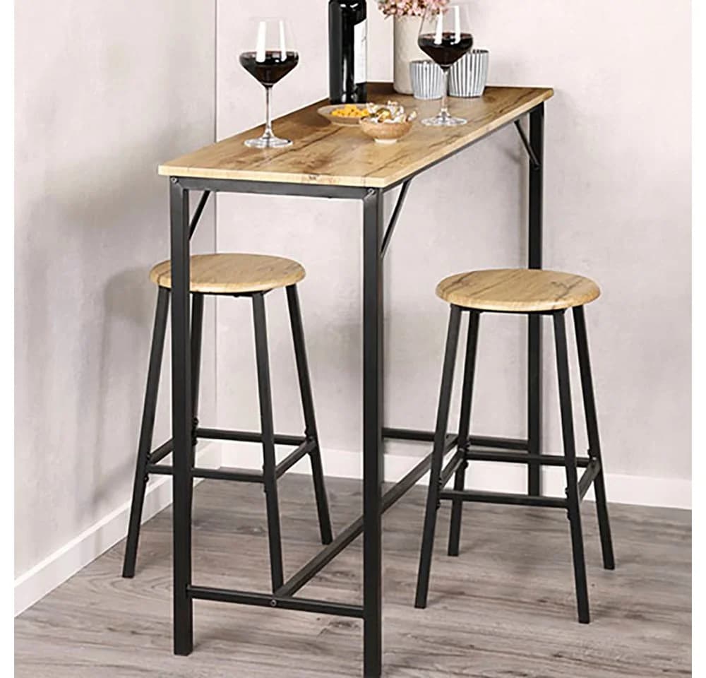 KESPER Küchenbar 3tlg. FSC Holz Bartisch mit 2 Hockern - Bild 4