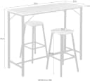 KESPER Küchenbar 3tlg. FSC Holz Bartisch mit 2 Hockern Bild 5