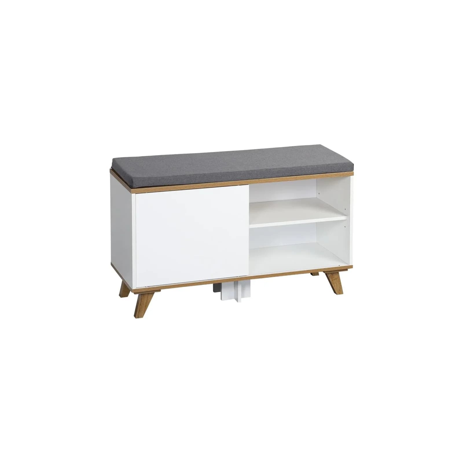 KESPER Schuhschrank mit Sitzkissen Weiß