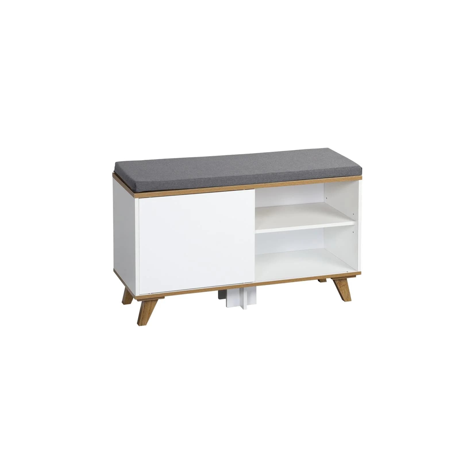 KESPER Schuhschrank mit Sitzkissen Weiß
